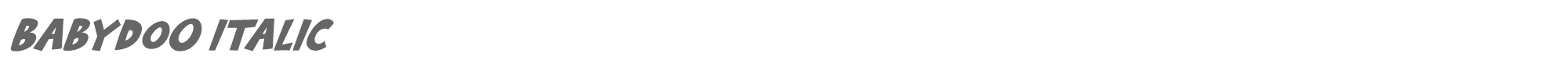 Sample characters Babydoo Font